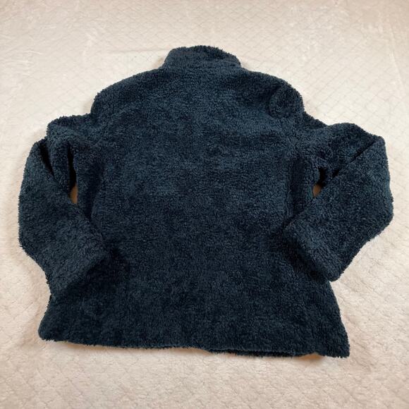 Pendleton Fuzzy Zip Jacket Shearling Fleece Sherpa Dark Blue Women’s Sz L - Picture 4 of 7